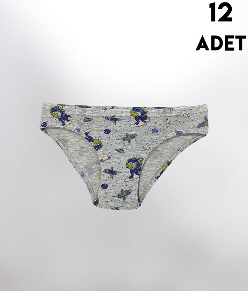 Kota 1018 Desenli Erkek Çocuk Külot 12'li