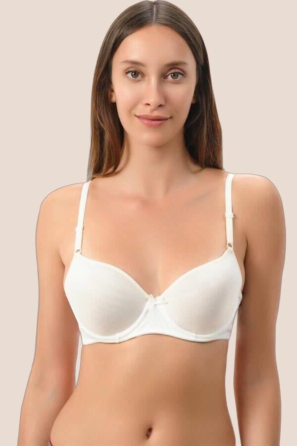 Beyaz Dolgulu Mikro Tek Sütyen