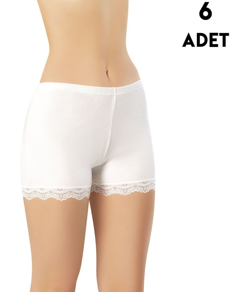 Kota 5022 Bayan Kaşkorse Paça Dantelli Şort 6'lı