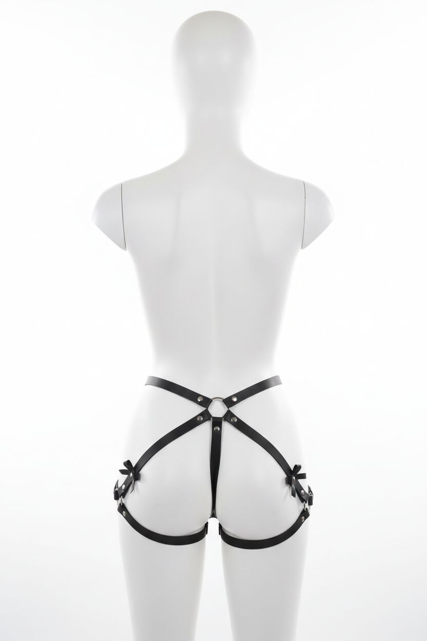 Arias Closet Deri Fantezi Zincirli Tek Bacak Jartiyer SEXİ H0015