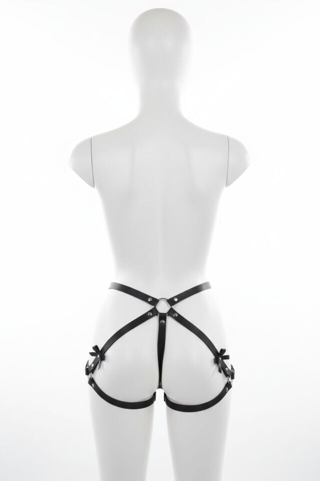 Arias Closet Deri Fantezi Zincirli Tek Bacak Jartiyer SEXİ H0015