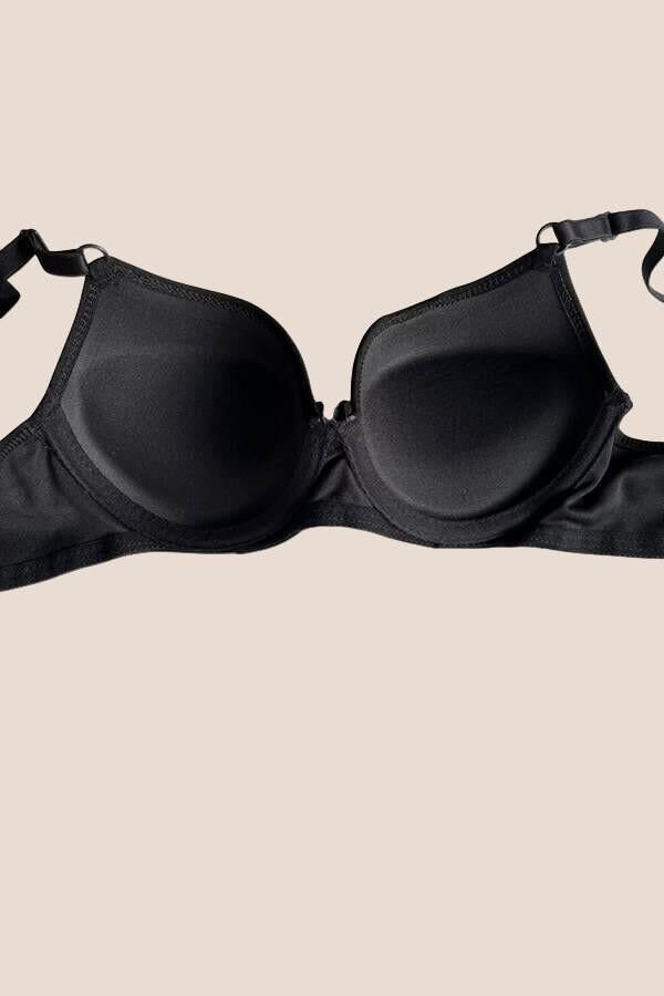 Arias Closet Siyah-Beyaz-Kırmızı-Ten 4'lü Dolgulu Push Up Micro Balenli Günlük Tek Destekli Sütyen