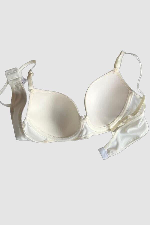 Arias Closet Beyaz-Kırmızı 2'li Mikro Kumaş İçi Boş Balenli Günlük  Desteksiz Sütyen