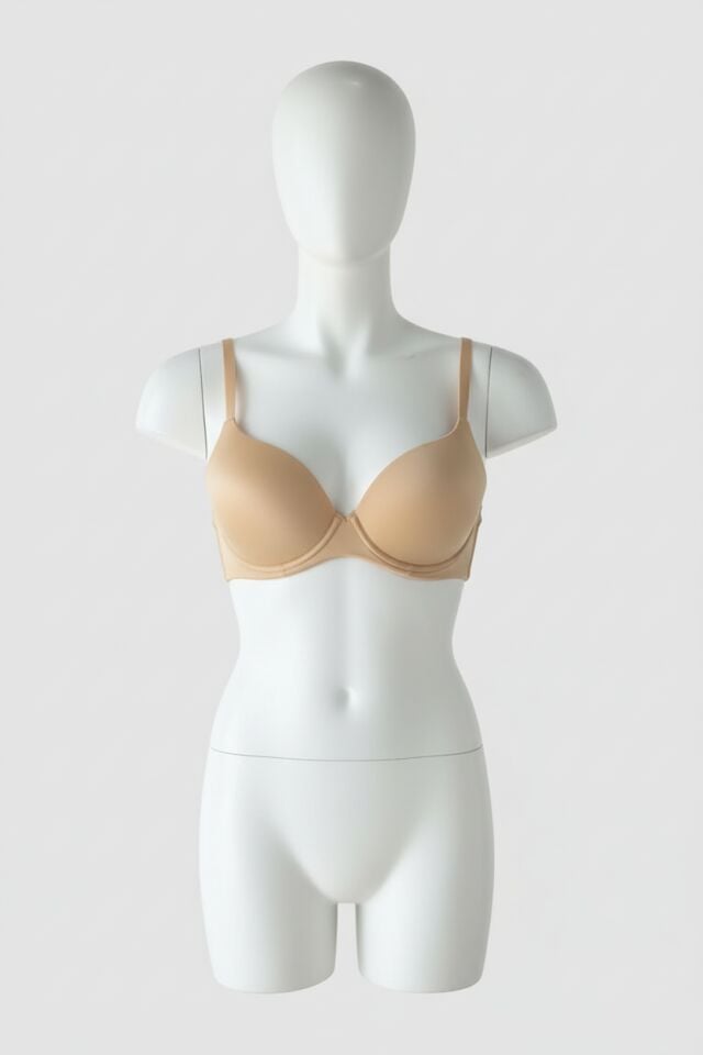 Arias Closet Kırmızı-Ten 2'li Mikro Kumaş İçi Boş Balenli Günlük Desteksiz Sütyen