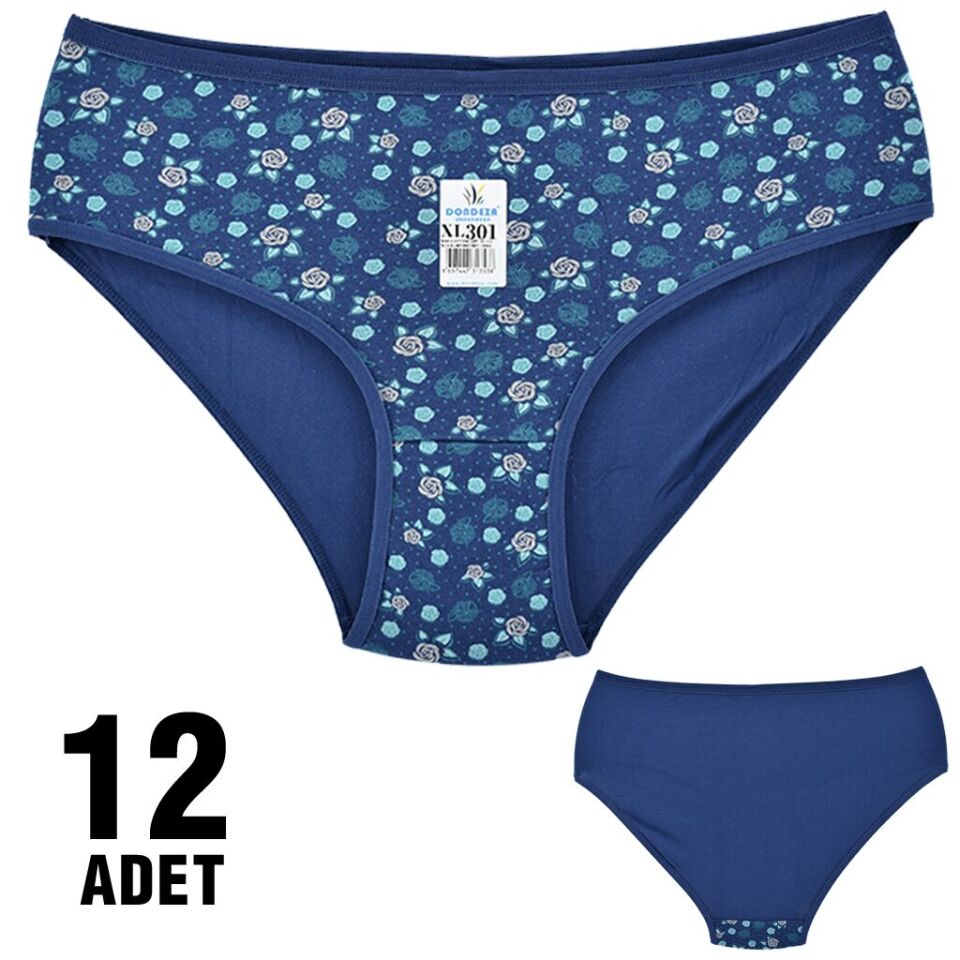 Dondeza 301-110 Desenli Bayan Bato 12'li