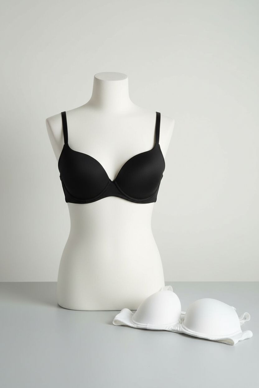 Arias Closet Siyah-Beyaz 2'li Mikro Kumaş Push Up Dolgulu Balenli Günlük Destekli Sütyen