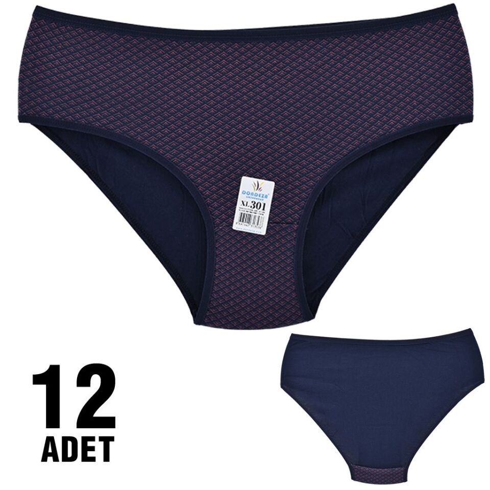 Dondeza 301-108 Desenli Bayan Bato 12'li