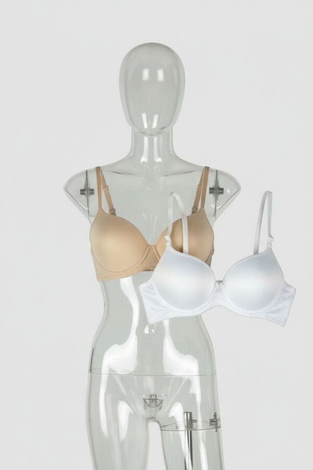 Arias Closet Ten-Beyaz 2'li Mikro Kumaş İçi Boş Balenli Günlük Desteksiz Sütyen