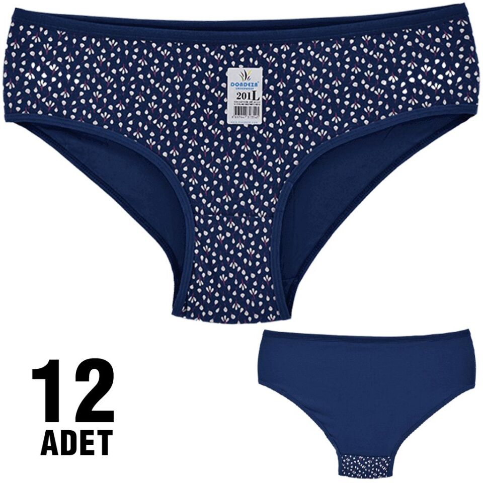 Dondeza 201-93 Desenli Bayan Ara Beden Külot 12'li