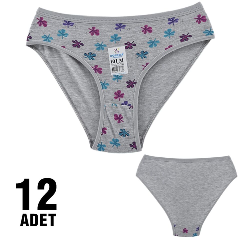 Dondeza 101-90 Desenli Bayan Bikini 12'li