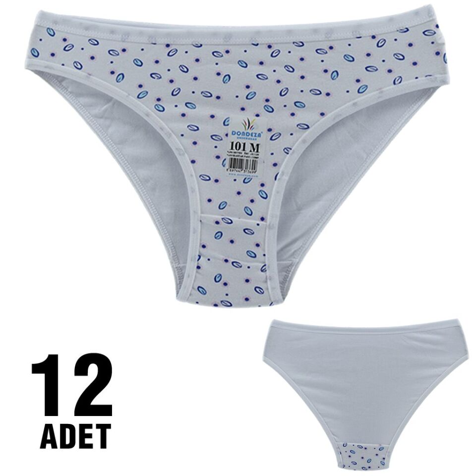 Dondeza 101-98 Desenli Bayan Bikini 12'li