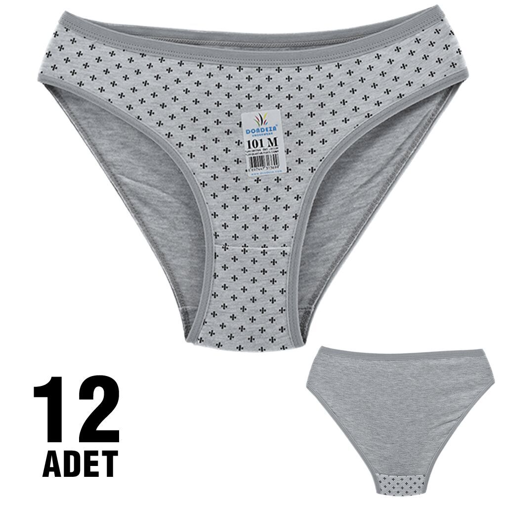 Dondeza 101-91 Desenli Bayan Bikini 12'li