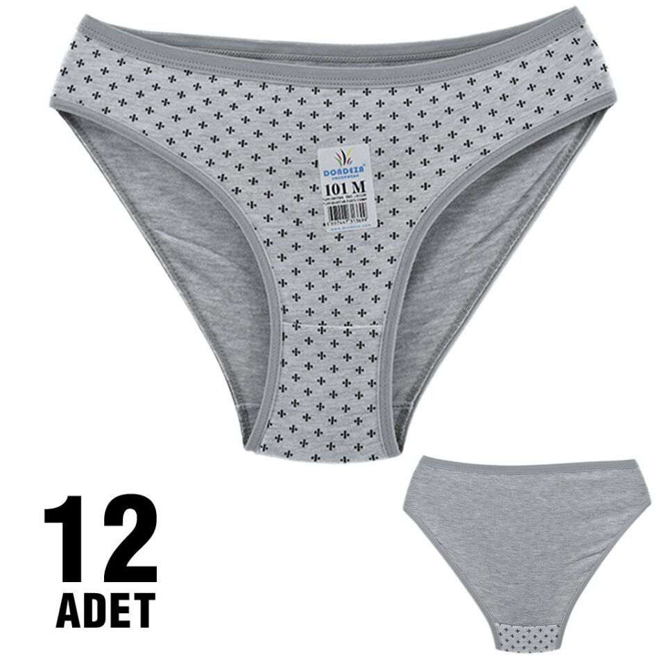Dondeza 101-91 Desenli Bayan Bikini 12'li