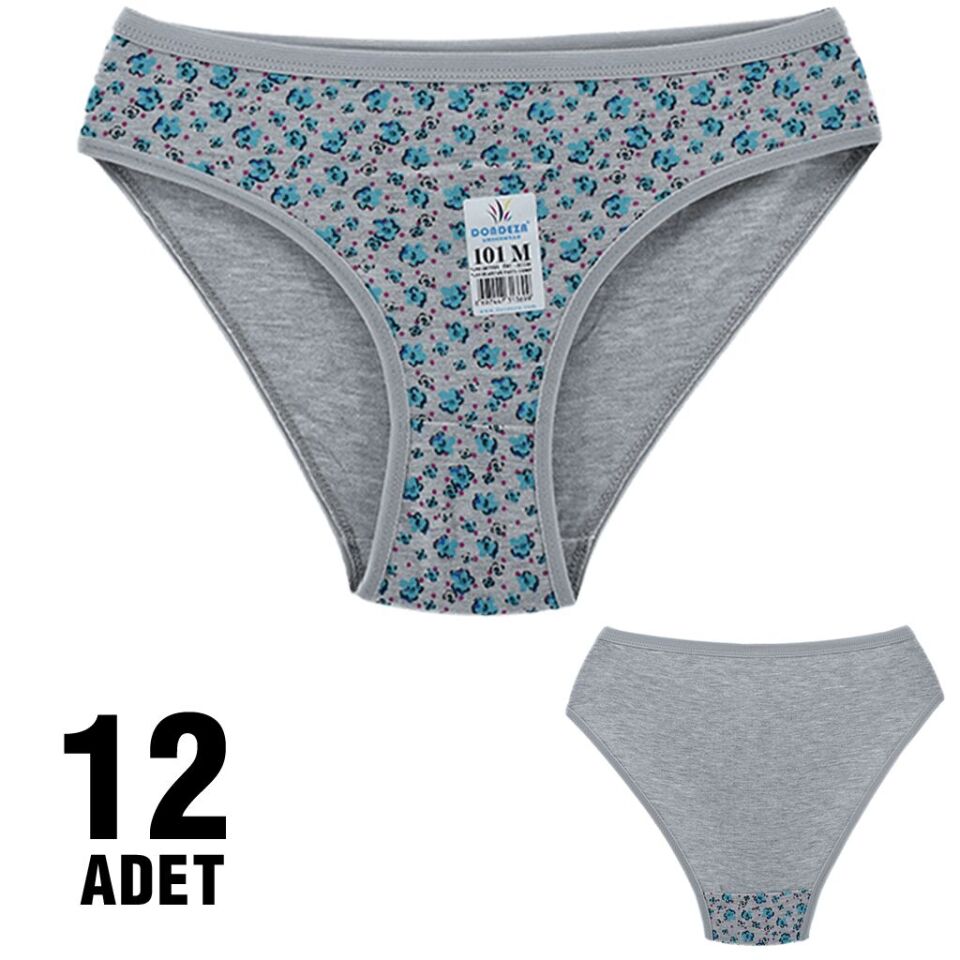 Dondeza 101-93 Desenli Bayan Bikini 12'li