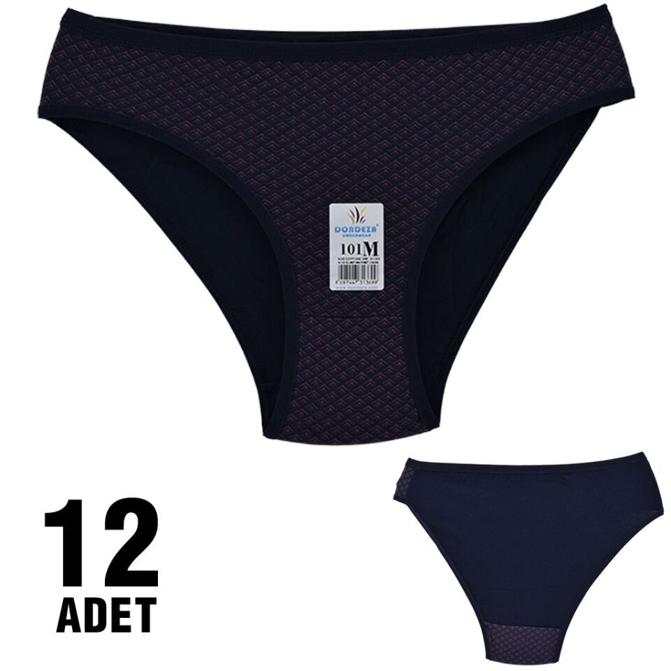 Dondeza 101-95 Desenli Bayan Bikini 12'li