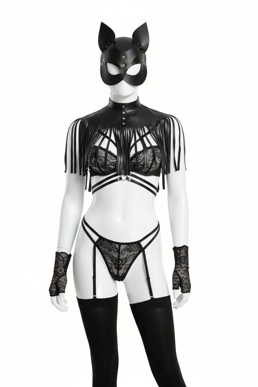 Arias Closet Fantezi Kırbaç ve Maske Set