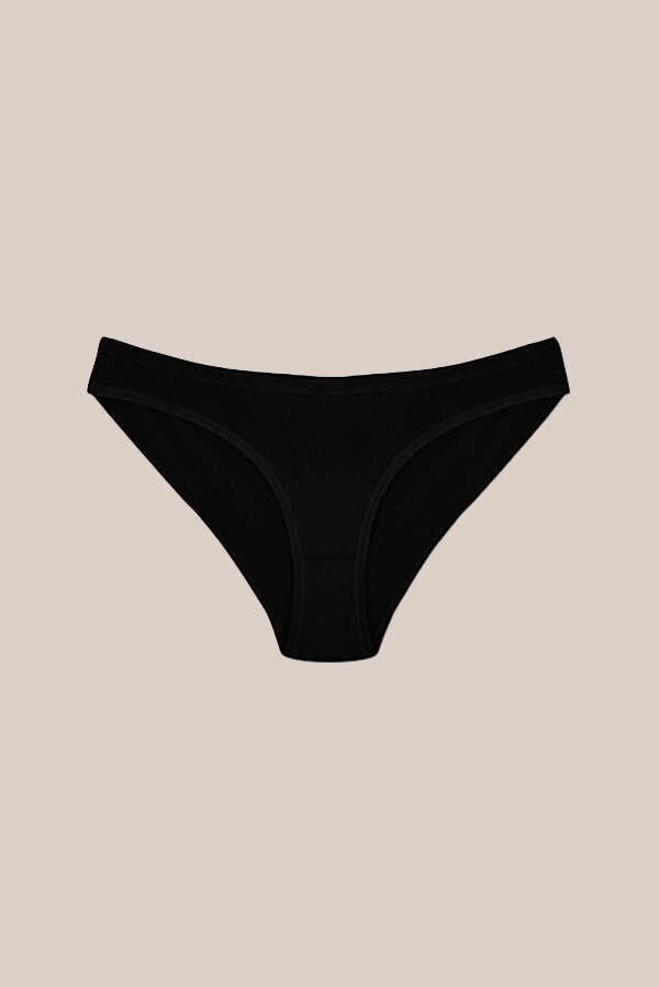 Pamuklu Siyah Beyaz Ten Rengi 3'lü Külot