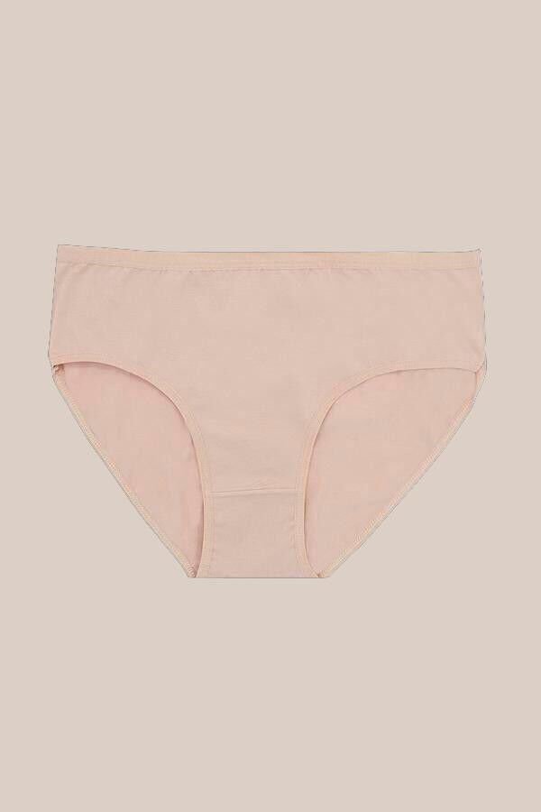 Büyük Beden Pamuklu Siyah Beyaz Ten Rengi 3'lü Külot