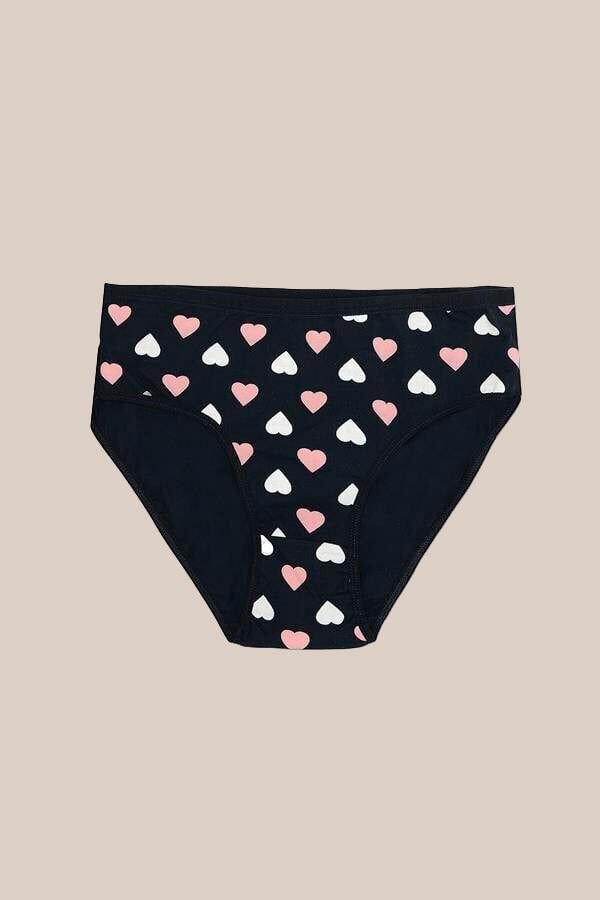 Büyük Beden Pamuklu Likralı Karışık Renkli 3'lü Külot