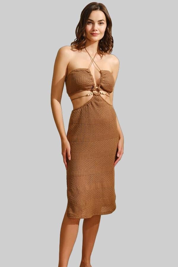 Arias Closet Kısa Kol V Yaka Kadın Çiçek Desenli Yazlık Nakış Transparan Tül Detaylı Pijama Takımı