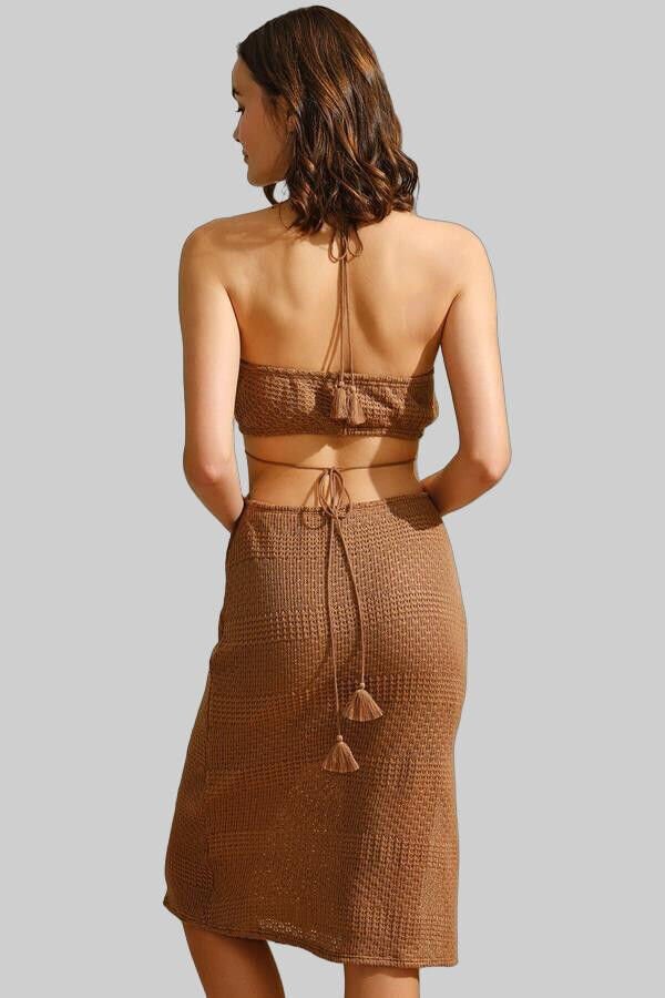 Kısa Kol V Yaka Kadın Çiçek Desenli Yazlık Nakış Transparan Tül Detaylı Pijama Takımı