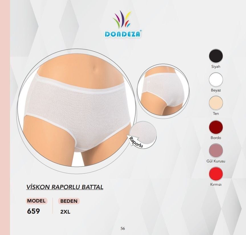 Dondeza 659 Viskon Fitilli Raporlu Bayan Bato 12'li