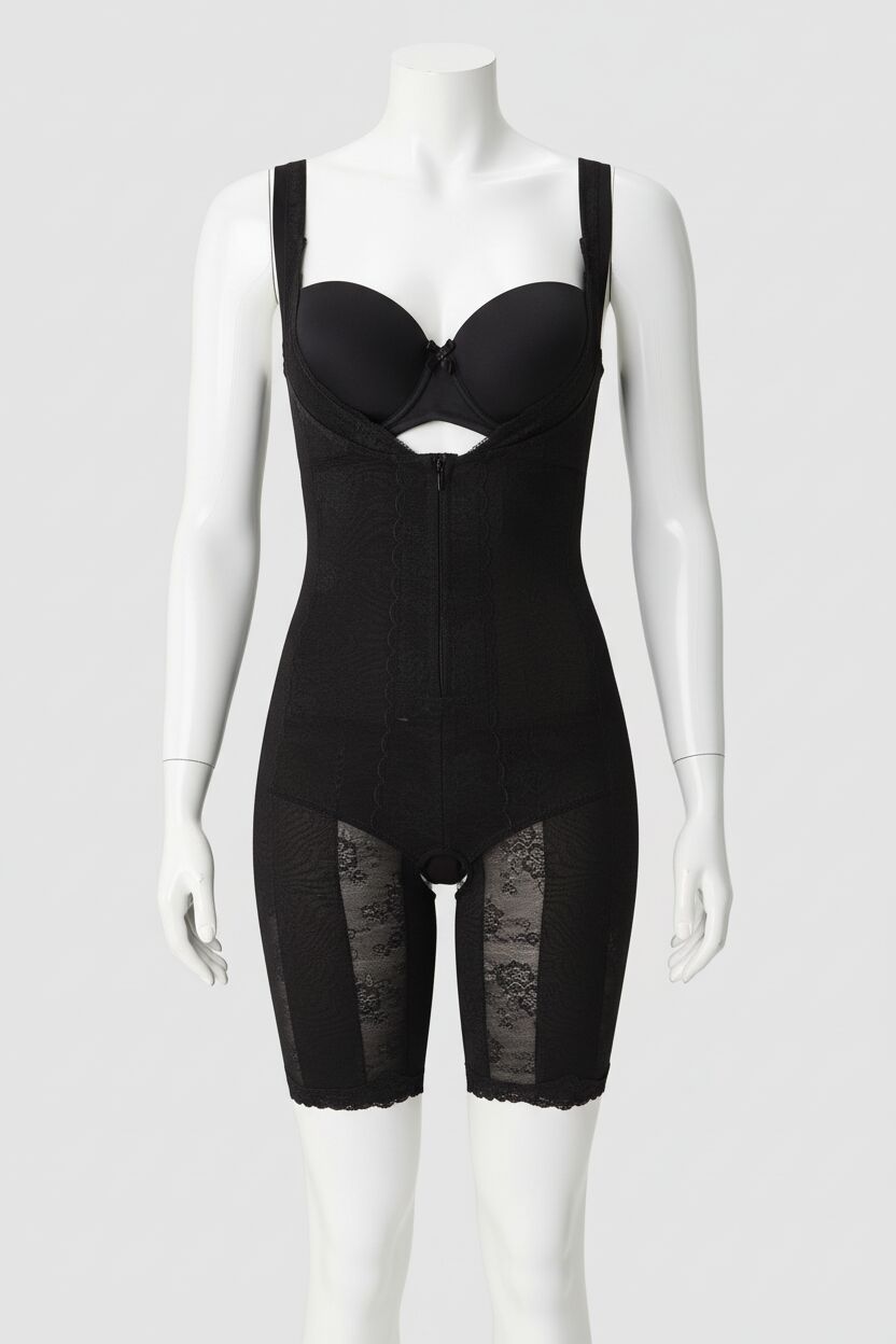 Arias Closet Toparlayıcı Vücut İnceltici Dikişli Fermuarlı Uzun Paca Altı Açık Sıkı Badi Korse