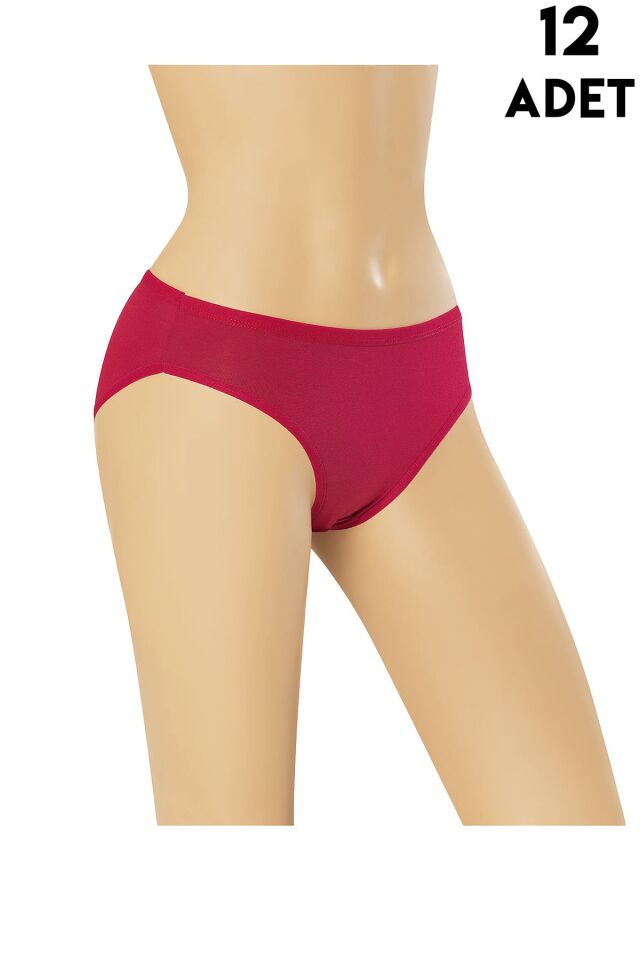 Dondeza 163 (M Beden) Düz Viskon Bayan Bikini 12'li