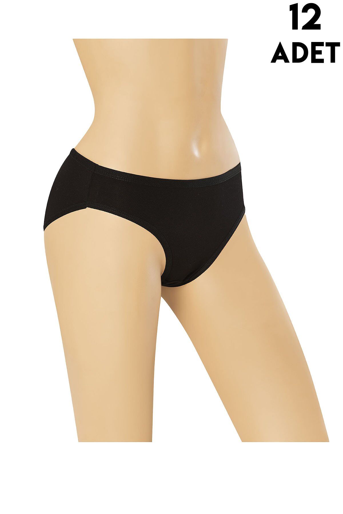 Dondeza 163 (M Beden) Düz Viskon Bayan Bikini 12'li