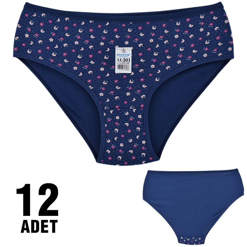 Dondeza 301-114 Desenli Bayan Bato 12'li