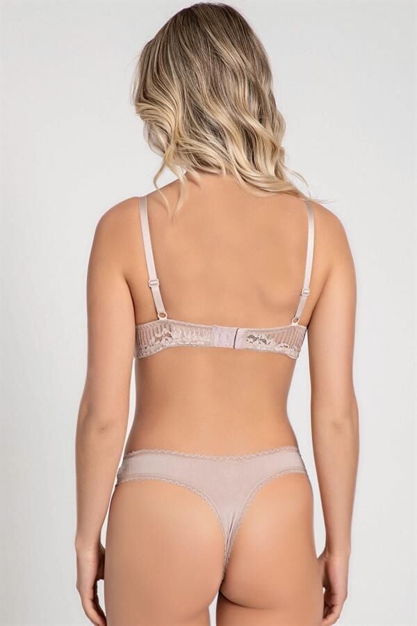 Arias Closet Balenli Destekli Dolgulu Dantelli Sütyen ve String Takım