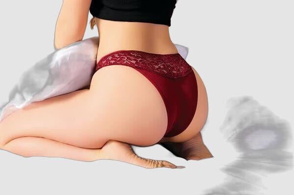 Arias Closet Bordo Bel Kısmı Dantelli Külot