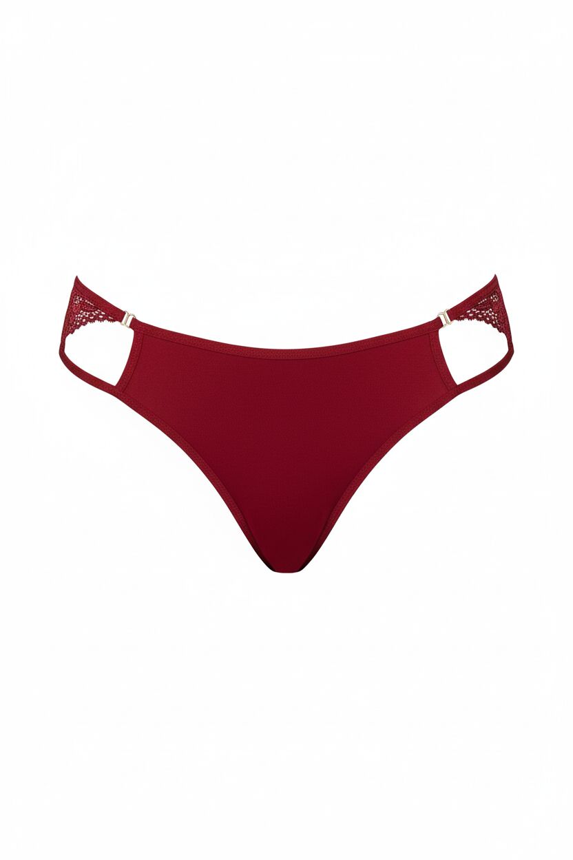 Arias Closet Bordo Bel Kısmı Dantelli Külot