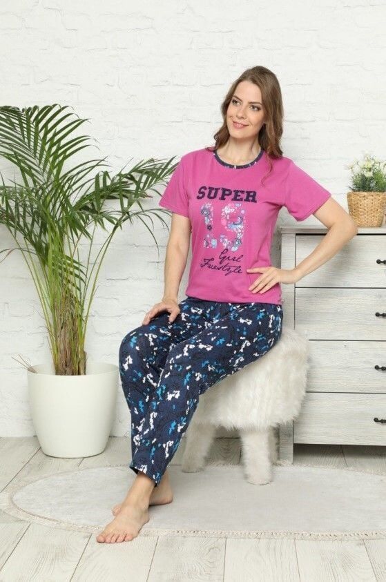 SVS 2736 Kısa Kollu Bayan Pijama Takım