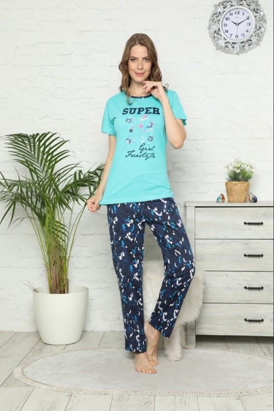 SVS 2736 Kısa Kollu Bayan Pijama Takım