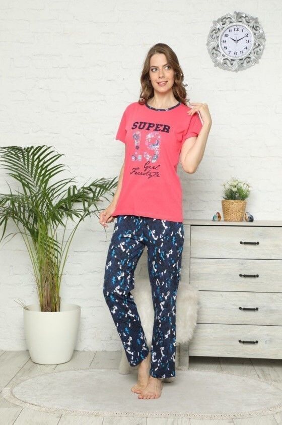 SVS 2736 Kısa Kollu Bayan Pijama Takım