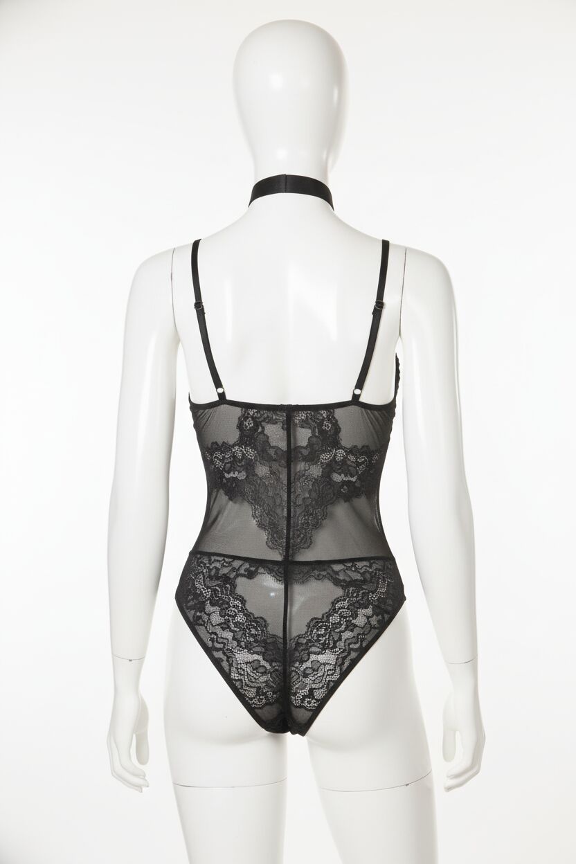 Arias Closet Siyah Transparan Dantelli Fantezi Jartiyer Takımı