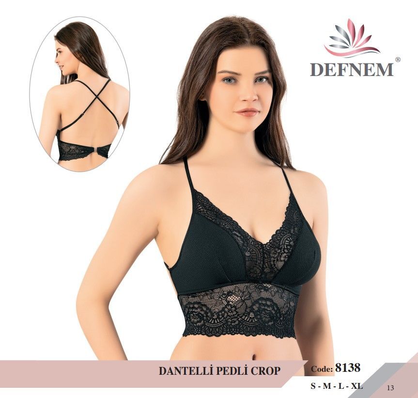 Defnem 8138 Dantelli Pedli Crop