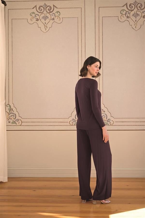 Arias Closet Uzun Kollu ve Dantelli Pijama Takımı