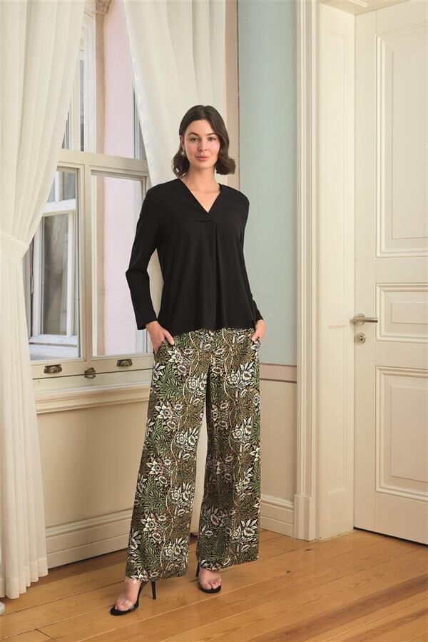 Arias Closet Çiçek Yaprak ve Etnik Desenli Dantelli 3'lü Pijama Takımı