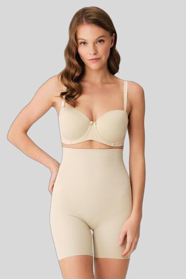 Kadın Mikro Kumaş Beli Yapıştırma Paçaları Silikon Bantlı Paçalı Sıkı Şort Korse