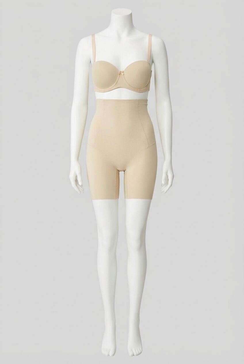 Kadın Mikro Kumaş Beli Yapıştırma Paçaları Silikon Bantlı Paçalı Sıkı Şort Korse