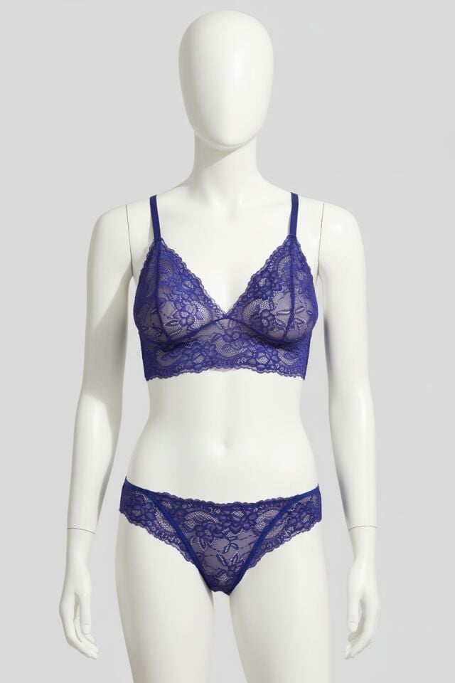 Arias Closet Balensiz Desteksiz Dolgusuz Dantelli Bralet Sütyen ve Slip Takım