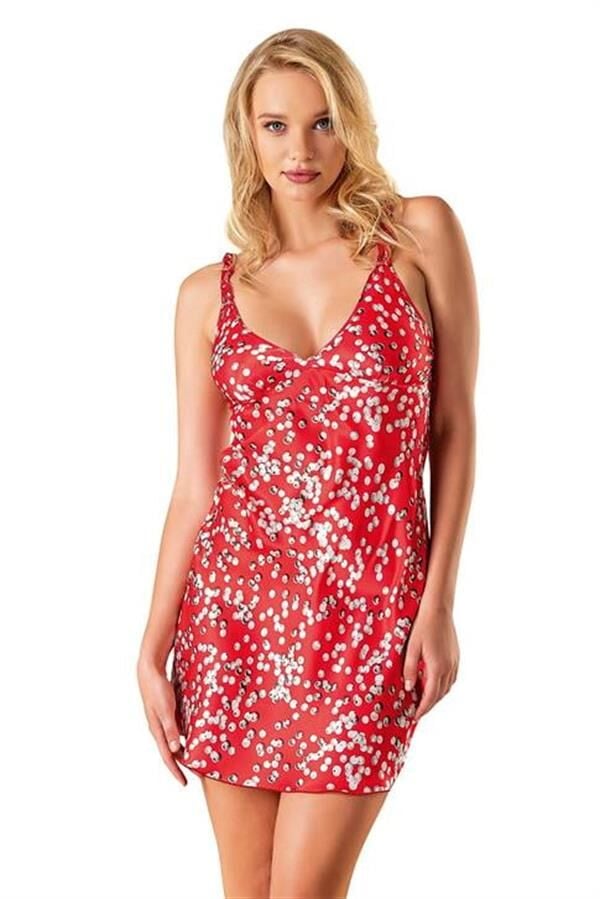 Arias Closet Desenli Saten Gecelik 8145
